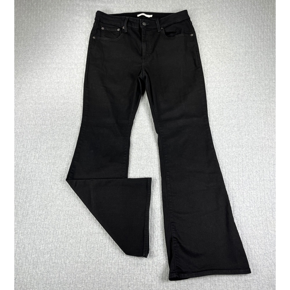 Levi's 726 Bootcut Flare Jeans Women 31/30x29 Black High Rise Denim Pants